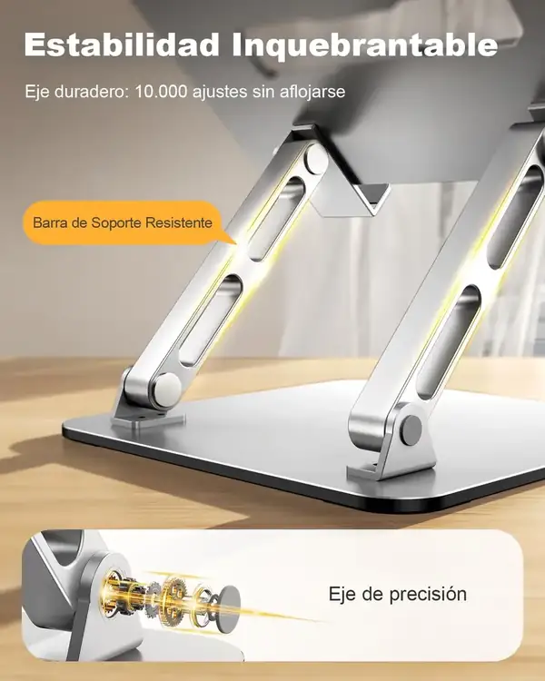 Babacom · Soporte elevador para portátil con altura y ángulo regulables — vista 3