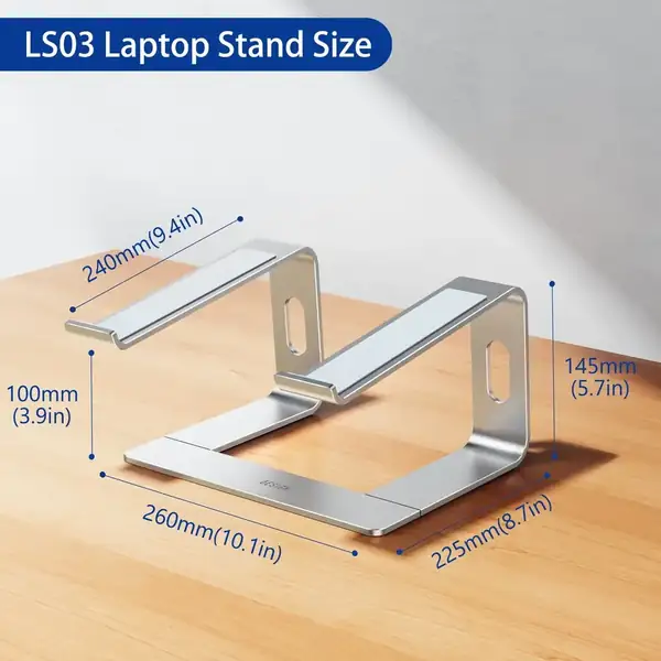 BESIGN LS03S · Soporte elevador de aluminio para portátil — vista 4