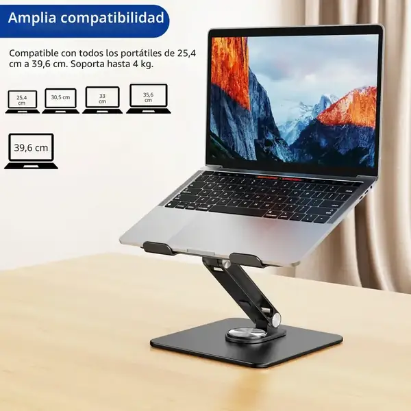 BESIGN LSX7 · Soporte para portátil con base giratoria de 360° — vista 3