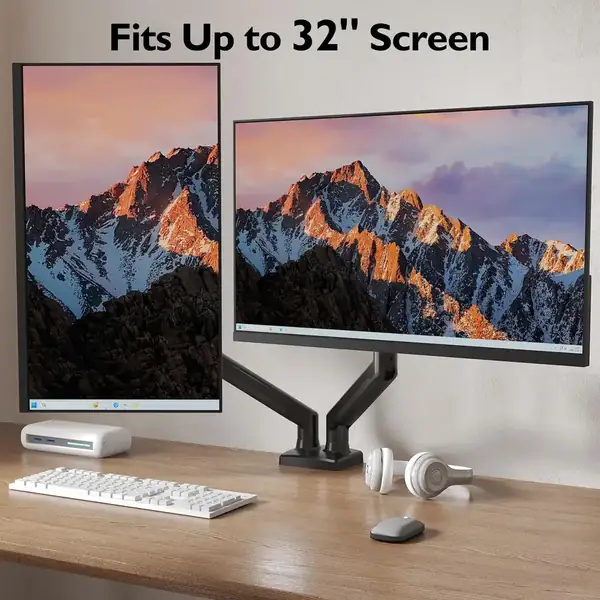BONTEC · Brazo para dos monitores con resorte de gas, 13-32 pulgadas — vista 4