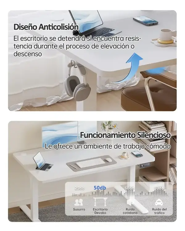 Devoko · Escritorio elevable eléctrico 120 × 60 cm — vista 6