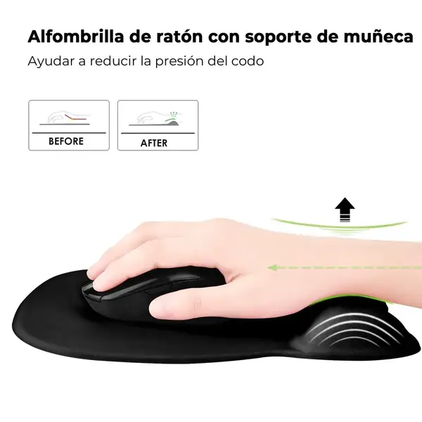 EooCoo · Alfombrilla de ratón ergonómica con reposamuñecas viscoelástico — vista 3