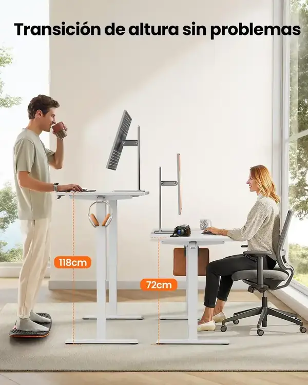 ErGear ESD86W · Escritorio elevable eléctrico 120 × 60 cm — vista 3