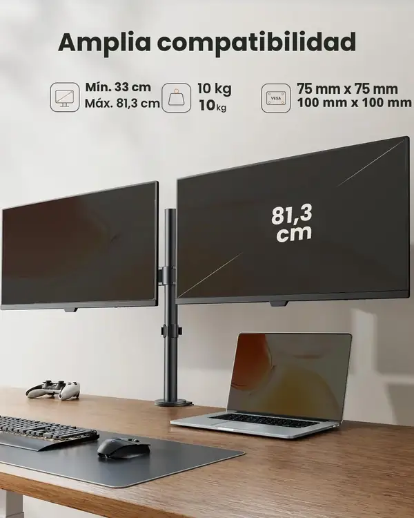 ErGear · Soporte para dos monitores de 13 a 32 pulgadas — vista 4