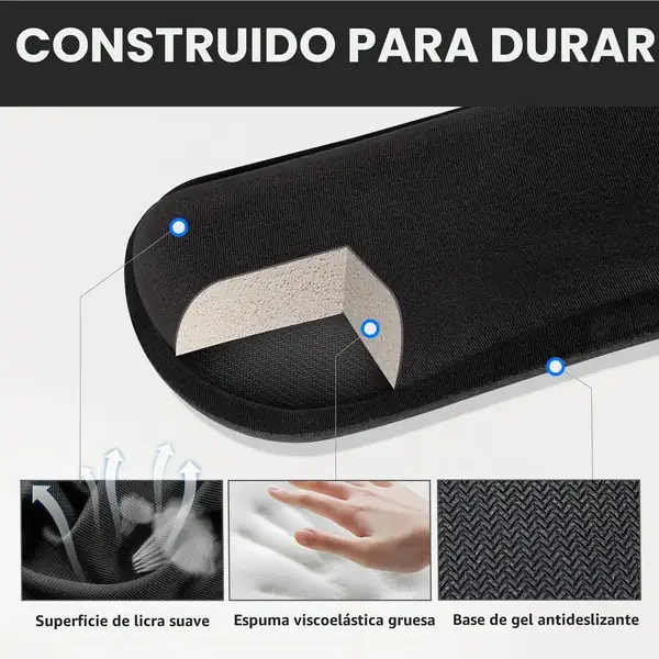 Gimars · Reposamuñecas de espuma viscoelástica de 3 cm para teclado y ratón — vista 3