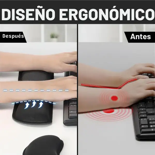 Gimars · Reposamuñecas de espuma viscoelástica de 3 cm para teclado y ratón — vista 4