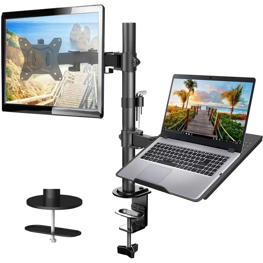 HUANUO · Soporte 2 en 1 para monitor y portátil, 13-32 pulgadas