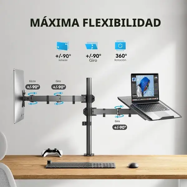 HUANUO · Soporte 2 en 1 para monitor y portátil, 13-32 pulgadas — vista 4