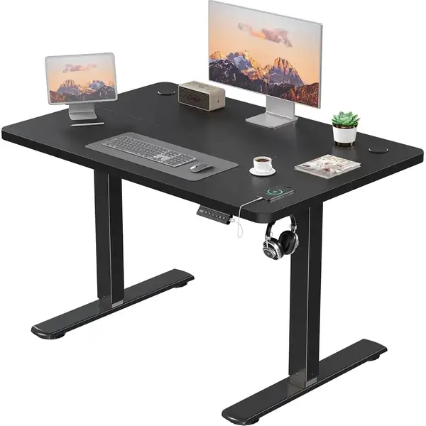 JUMMICO · Escritorio elevable eléctrico 100 × 60 cm con puerto USB — vista 3
