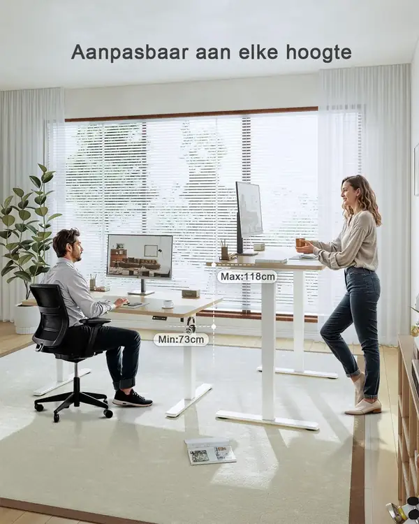 JUMMICO · Escritorio elevable eléctrico 140 × 60 cm con cargador USB — vista 2
