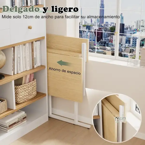 JUMMICO · Escritorio plegable 80 cm con soporte para monitor — vista 4