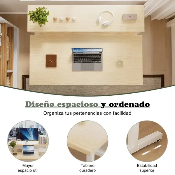 JUMMICO · Escritorio plegable 80 cm con soporte para monitor — vista 5