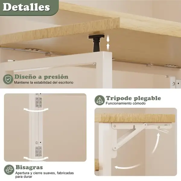 JUMMICO · Escritorio plegable 80 cm con soporte para monitor — vista 6