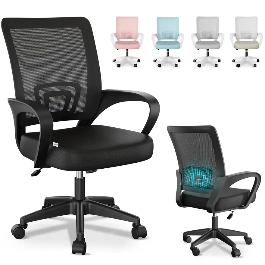 JUPPLIES · Silla de escritorio de malla con apoyo lumbar