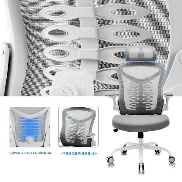 Magic Life · Silla ergonómica de malla con soporte lumbar 2D — vista 4