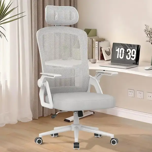 naspaluro · Silla ergonómica de malla con reposacabezas regulable — vista 2