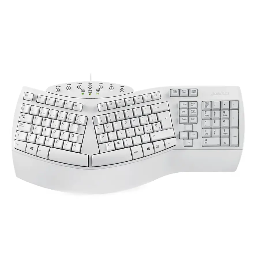 Perixx PERIBOARD-512 · Teclado ergonómico dividido con cable USB