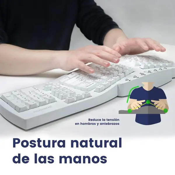 Perixx PERIBOARD-512 · Teclado ergonómico dividido con cable USB — vista 3