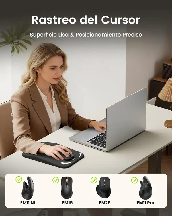 ProtoArc MP50 · Alfombrilla ergonómica con inclinación de 8° y reposamuñecas — vista 4