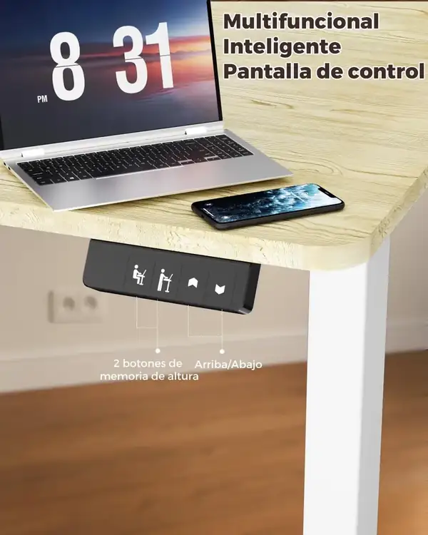 Raplink · Escritorio elevable eléctrico 100 × 60 cm — vista 4