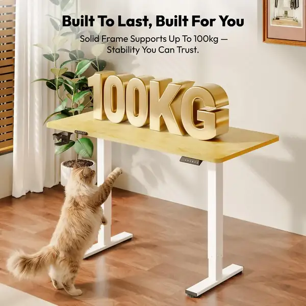 SANODESK · Escritorio elevable eléctrico 110 × 54 cm con tablero completo — vista 4