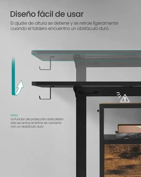 SONGMICS LSD136B01 · Escritorio elevable eléctrico 160 × 70 cm — vista 6