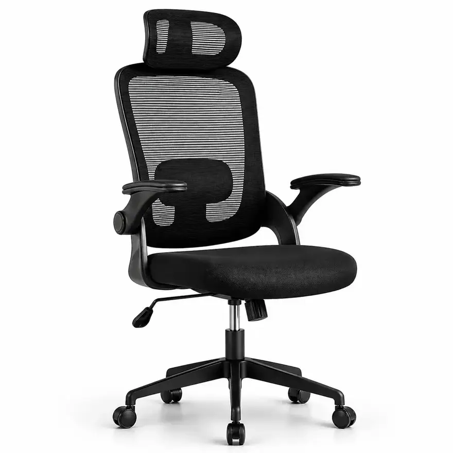 T-LoVendo · Silla de oficina de malla con reposacabezas ajustable