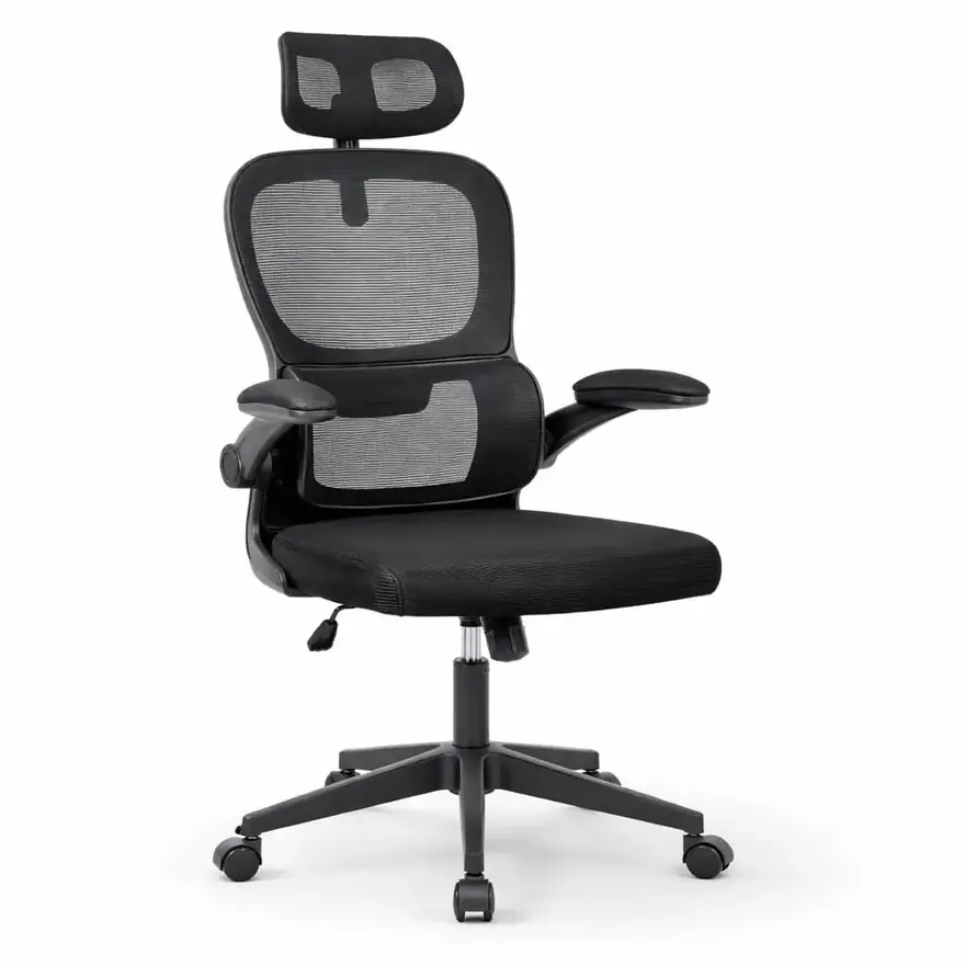 T-LoVendo · Silla ergonómica de malla con respaldo en S y reposacabezas