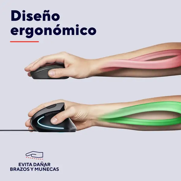 Trust Verto · Ratón vertical ergonómico con cable USB y ángulo de 60° — vista 3